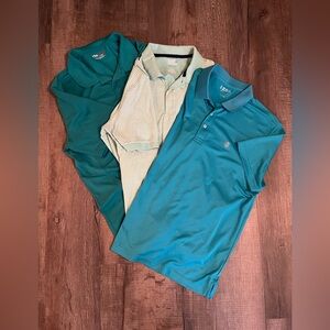 Izod, FILA, Croft & Barrow 3 Men’s Large Teal/Green Polo Shirts